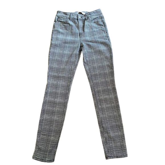 SO! Pants - SO! High Rise Plaid Jeggings Stretch Pants Houndstooth Check Pattern‎ Size 3
